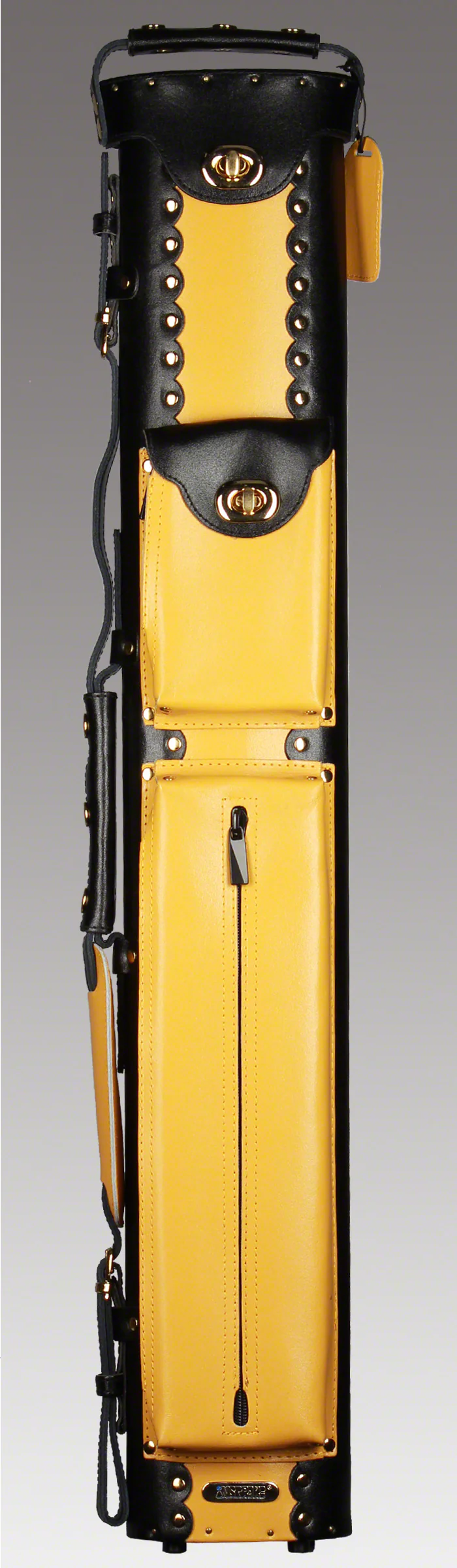 Instroke Geo Leather Black/Yellow 3x5 Pool Cue Case - GEO3X5BY - Image 2